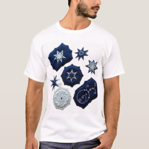 Hemelse geborduurde symbolen t-shirt