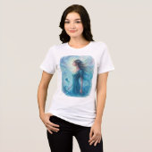 Hemelse Geest in Wervelende Kosmos Tri-Blend Shirt (Voorkant volledig)