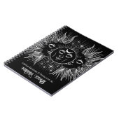 Hemelse Geest Zon & Maan Zwart & Wit Trendy Notitieboek (Linkerzijde)