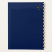 Hemelse Geleerde Blauwe Binder Studie Essentieel Planner (Achterkant)