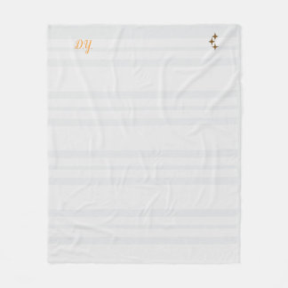 Hemelse Geleerde Wit en Goud Accent Dekbed Fleece Deken