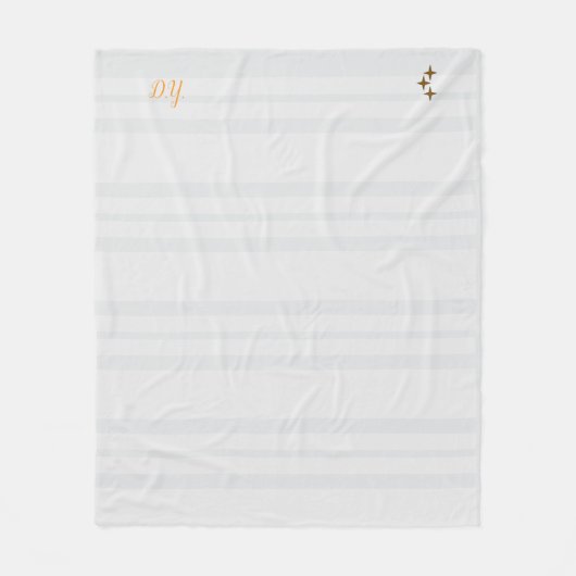 Hemelse Geleerde Wit en Goud Accent Dekbed Fleece Deken (Voorkant)