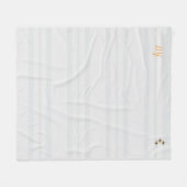 Hemelse Geleerde Wit en Goud Accent Dekbed Fleece Deken (Voorkant (Horizontaal))