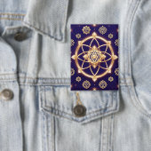 Hemelse Geometrie van Licht — Heilig Patroon Button (Insitu)