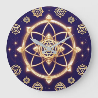Hemelse Geometrie van Licht — Heilig Patroon Grote Klok