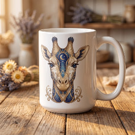 Hemelse Giraffe Lijn Kunst Mok