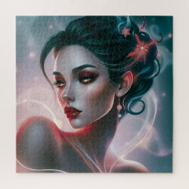 Hemelse Glamour Puzzel: Sterrenvrouw Portret Legpuzzel