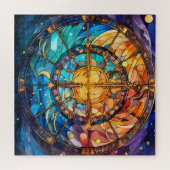 hemelse Glas in lood puzzel Legpuzzel (Horizontaal)