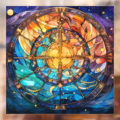 Hemelse Glazen in lood vensterbinding Raamsticker (Vel 2)