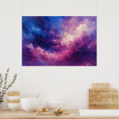 Hemelse Gloeiende Abstractie Poster (Keuken)