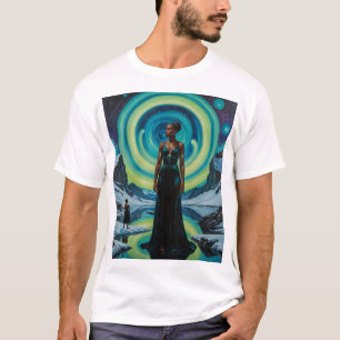 Hemelse Godin Kosmisch Dreamscape T-shirt