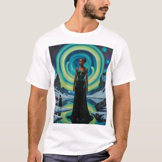 Hemelse Godin Kosmisch Dreamscape T-shirt (Voorkant)