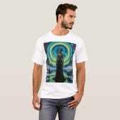 Hemelse Godin Kosmisch Dreamscape T-shirt (Voorkant volledig)