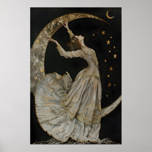 Hemelse Godin Kunstprint, Gotische Romantiek Decor Poster