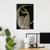 Hemelse Godin Kunstprint, Gotische Romantiek Decor Poster (Thuiskantoor)
