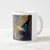 Hemelse gouden adelaar kunst  grote koffiekop (Voorkant rechts)