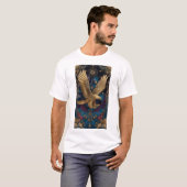 Hemelse gouden adelaar kunst  t-shirt (Voorkant volledig)