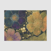 Hemelse Gouden Bloemendecoupage Tissuepapier (Voorkant)