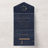 Hemelse gouden bruiloft (geen ENV nodig) All In One Uitnodiging (Binnen)