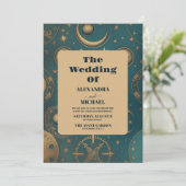 Hemelse Gouden Bruiloft Kaart (Staand voorkant)