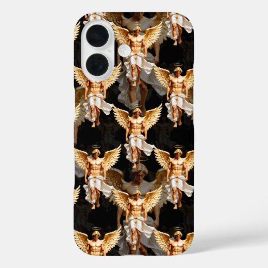 Hemelse Gouden Engelen Patroon Ontwerp Case-Mate iPhone Case (Achterkant)