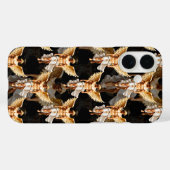 Hemelse Gouden Engelen Patroon Ontwerp Case-Mate iPhone Case (Achterkant (horizontaal))