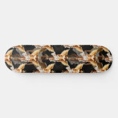 Hemelse Gouden Engelen Patroon Ontwerp Persoonlijk Skateboard (Horizontaal)