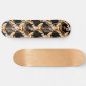 Hemelse Gouden Engelen Patroon Ontwerp Persoonlijk Skateboard (Horizontaal)