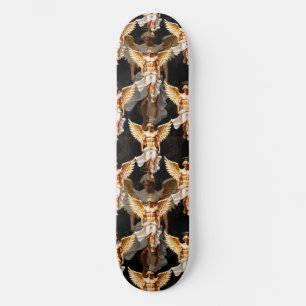 Hemelse Gouden Engelen Patroon Ontwerp Persoonlijk Skateboard