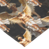 Hemelse Gouden Engelen Patroon Ontwerp Tafelkleed (Gekanteld)