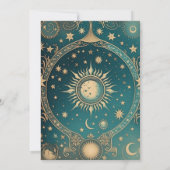 Hemelse gouden halve maan kaart (Achterkant)