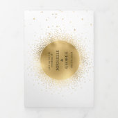 hemelse gouden maan drilvoudig bruiloft uitnodigin drieluik uitnodiging (Cover)