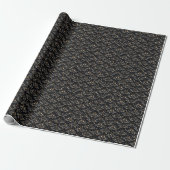 Hemelse Gouden Motten Inpakpapier V2 (Uitgerold)