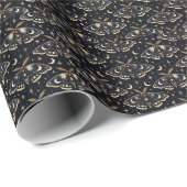 Hemelse Gouden Motten Inpakpapier V2 (Rol Hoek)