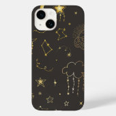 Hemelse Gouden Sterren, Maan & Sterrenbeelden Case-Mate iPhone Case (Achterkant)