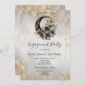 Hemelse Gouden Sterren Maanbloemen Kaart (Voorkant / Achterkant)