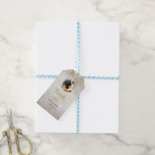 Hemelse Gouden Sterren Manen Bloemen Cadeaulabel (Met Touw)