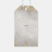Hemelse Gouden Sterren Manen Bloemen Cadeaulabel (Achterkant)