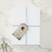 Hemelse Gouden Sterren Manen Donker Cadeaulabel (Met Touw)