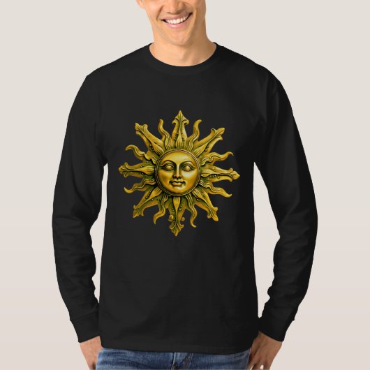 "Hemelse Gouden Straling" De Zon T-shirt (Voorkant)