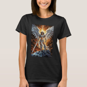 Hemelse Gouden Voorhoede Archangel Michael T-shirt