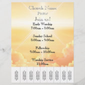 Hemelse Gouden Wolken Kerkdiensten Flyer (Voorkant)