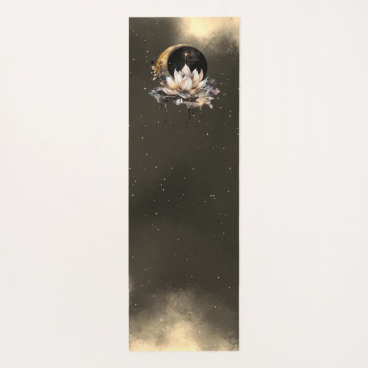 Hemelse Gouden Zon, Maan Lotus Nachtlucht Yogamat (Achterkant)