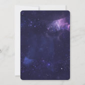 Hemelse Gouden Zon, Maan, Sterren Waterverf Paarse Kaart (Achterkant)