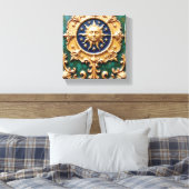 Hemelse Gouden Zon Plaque Canvas Afdruk (Insitu (Slaapkamer))