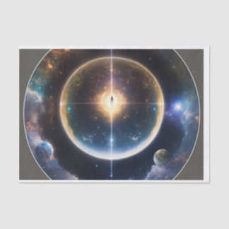 "Hemelse Gravitas: zwart gat ruimte-tijd embleem" Tissuepapier