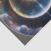 "Hemelse Gravitas: zwart gat ruimte-tijd embleem" Tissuepapier (Detail)