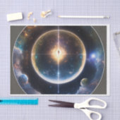 "Hemelse Gravitas: zwart gat ruimte-tijd embleem" Tissuepapier (Craft)