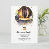 Hemelse grillen: hemelse ballon Baby shower Kaart (Staand voorkant)