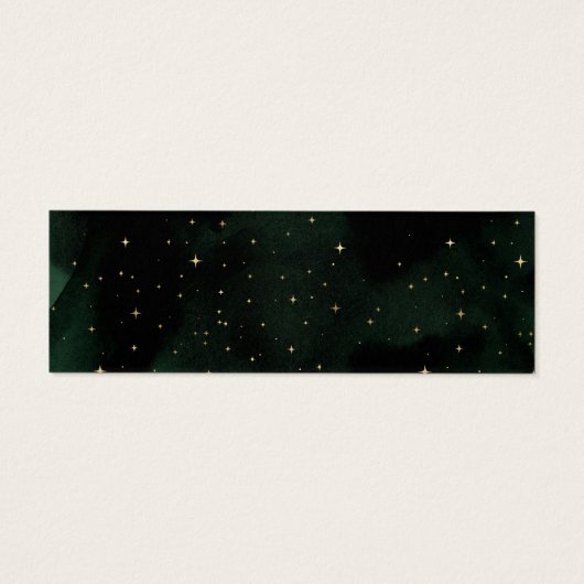 hemelse groene gouden bruiloft Website Mini Visitekaartjes (Achterkant)